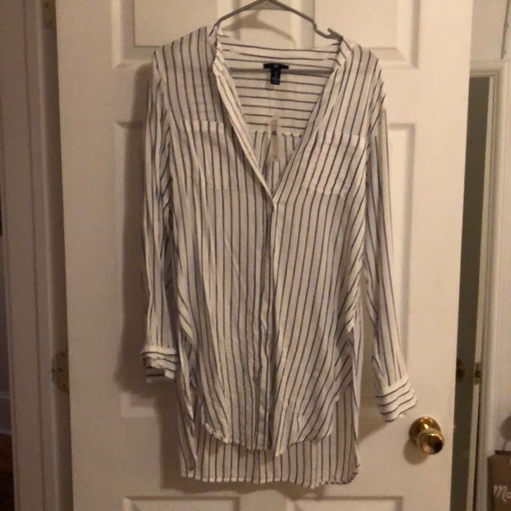 Gap striped tunic blouse